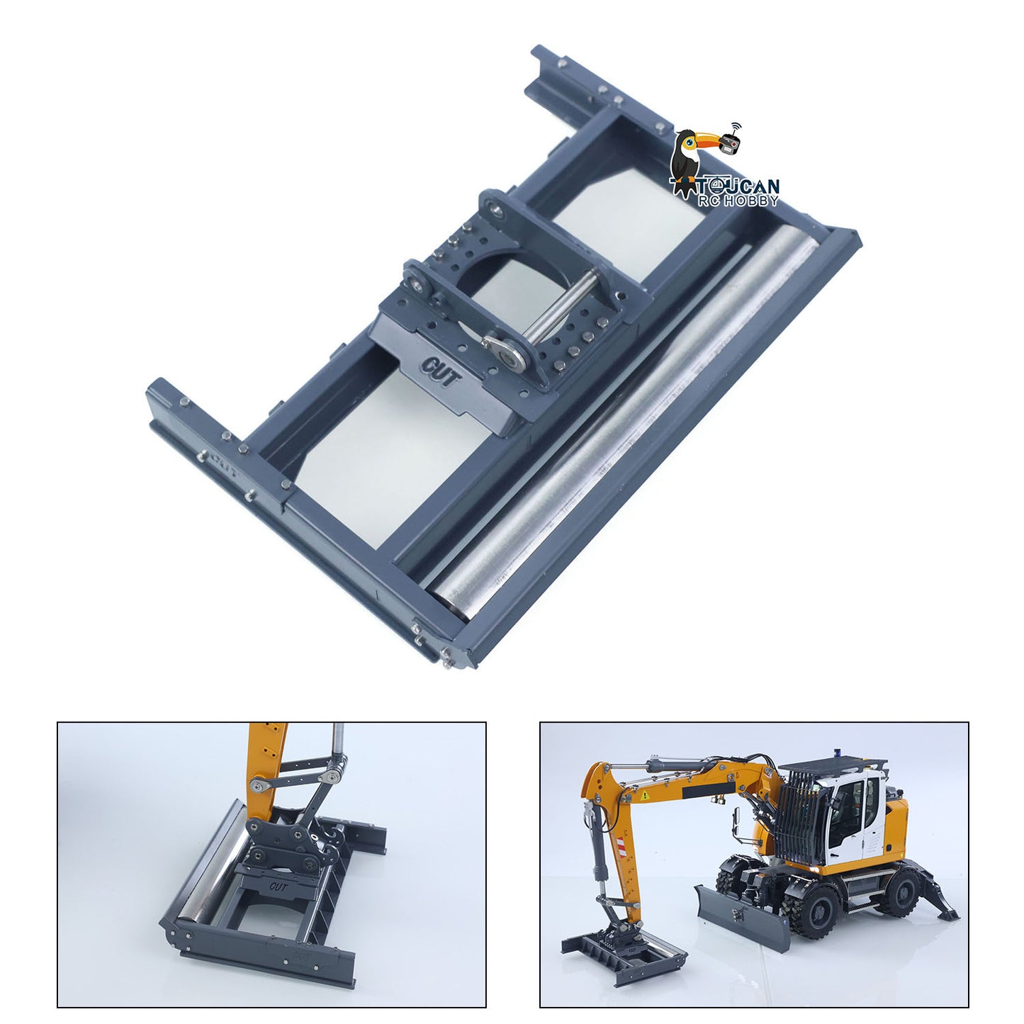 In Stock CUT 1/14 Scale 914 5-ways Radio Control Hydraulic Excavator Valve Metal Remote Control Earth Digger Hobby Model RTR Machine ESC Servo Motor