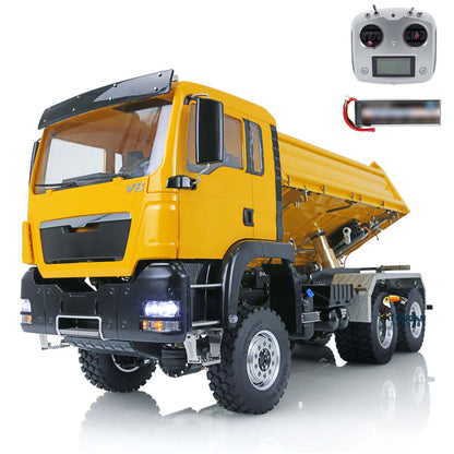 LESU 1/14 Metal 3 Ways RC Dumper Truck Model 3Speed Transmission Sound Light System Scale Vehicle for Engineering Vehicle Enthusiast
