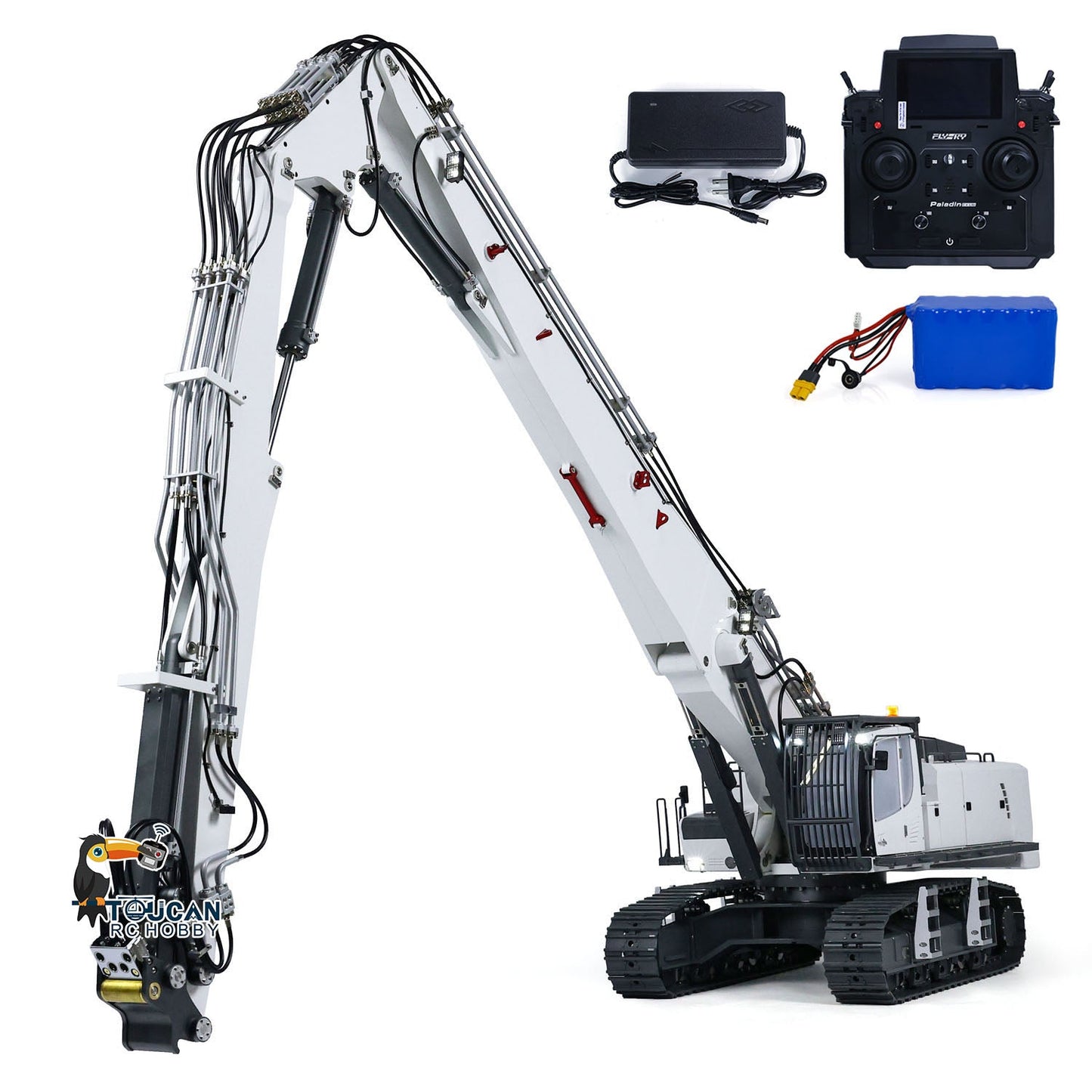 USA Pre-Order by the sea K970-300 CUTModel 1/14 RC Metal Hydraulic Excavator FlySky PL18EV Lite Radio Control Demolition Machine Sound System Battery Charger