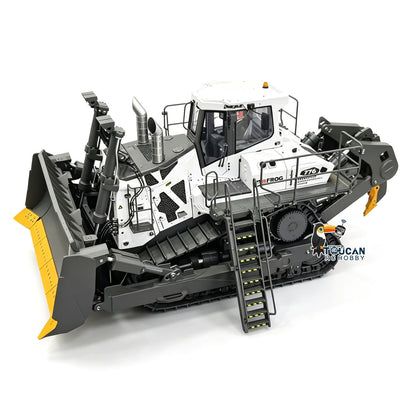 Super Frog LR776 1/14 Metal RC Hydraulic Bulldozer 7CH Valve Automatic Grease System Electric Wipers LCD Screen Light Sound Rear Ripper