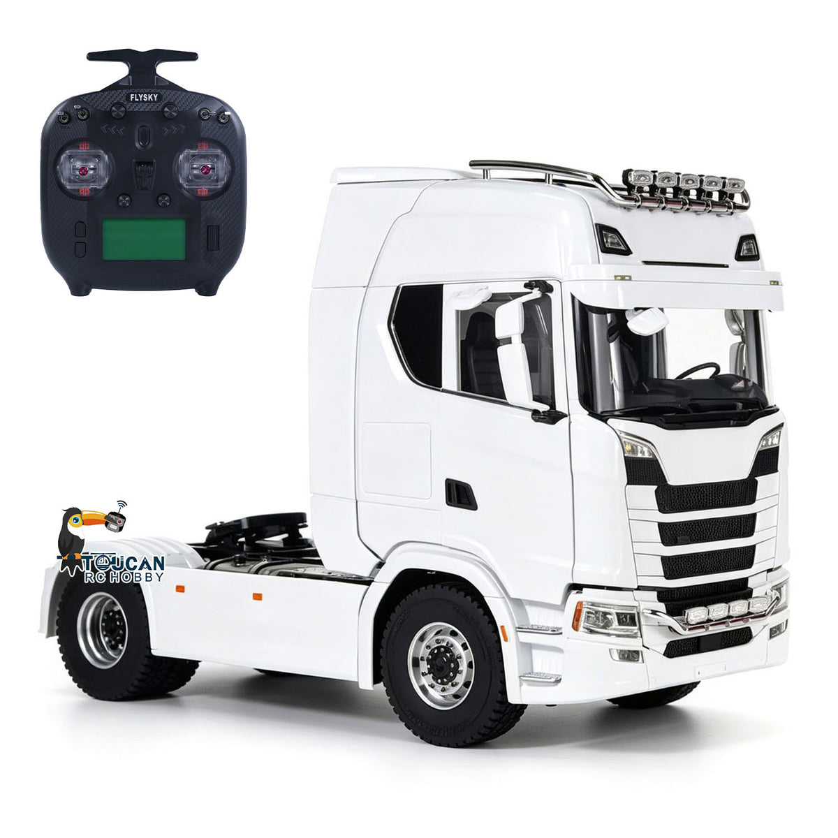 TOUCAN RC HOBBY MODO 770S 1/14 4x4 Metal Remote Control Tractor Truck 2Speed Gearbox Differential Locks RC Lorry Vehicle ST8 Radio Lights Sounds