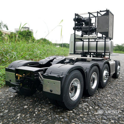 LESU 1/14 8x8 Metal Chassis for 3363 Low Roof RC Tractor Truck 3 Speed Transmission SAVOX 1251 Steering Servo 540 Brushed Motor for RC builder