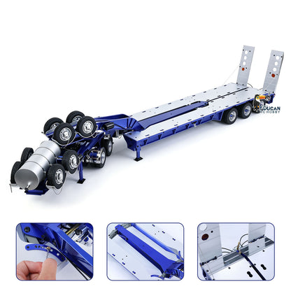 In Stock TOUCAN RC HOBBY JDModel 1.5M Metal Drake Trailer Lowboy Semi Trailer JDM-2 for 1/14 RC Tractor Truck DIY Remote Controlled Truck Construction Vehicle Hobby Models