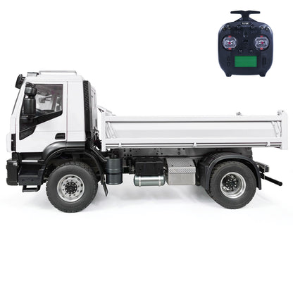 1/14 4x2 Metal RC Hydraulic Dump Truck 2-speed Remote Control Tipper Car Electric Model Vehicle DIY PNP Sound Light System