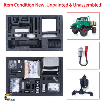 LESU RC Off-Road Truck Rubber Tyres Metal Carriage Wheel Hubs Battery Box for 1/10 Scale 4x4 U406 Remote Controlled Car