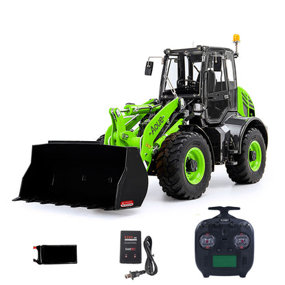 Metal LESU 1/14 RC Hydraulic Loader Aoue WA100M-8 4X4 RTR Remote Control Construction Vehicle Axle Lock Sound Light ST8 Radio