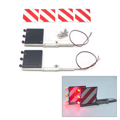 TOUCAN RC HOBBY Degree Plastic Rear Mudguard with 5V LED Lamp Warning Light for DIY 1/14 RC Tractor Truck Engineering Vehicle Trailer Upgraded