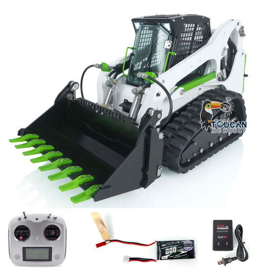 For Mig*** LESU Metal 1/14 Aoue LT5 Remote Controlled Hydraulic Loader Skid-Steer Ready To Run Teshulianjie