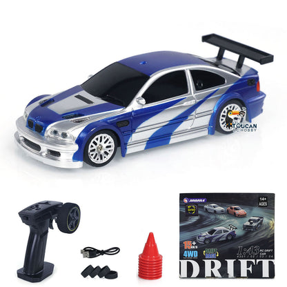 In Stock 1/43 4*4 RTR 4WD RC Race Car Gyro Fully Proportional Control Speed Mini Car Toy  Traffic Cones