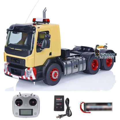 Second-hand LESU 1/14 6x6 RC Tractor Truck 3 Axles Painted Assembled Remote Control Car Model DIY Emulated Vehicle Optional Versions