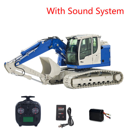 1/14 Metal 2Arms RC Hydraulic Tracked Excavator JDM-208 R920 Radio Control Digger Engineering Vehicle Sound System Battery