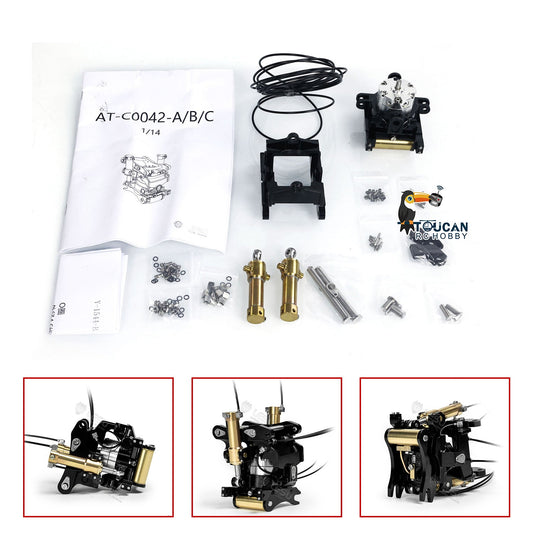 1/14 Hydraulic Metal Hammer Quick Release Coupler Metal Wrist for LESU RC Excavator B0001 374F Unassembled Unpainted DIY Parts