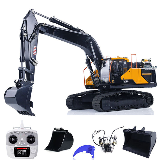 Metal MTMODEL 1/14 2 Arms RC Hydraulic Excavator EC380 Tracked Electric Wireless Control Digger Heavy Machine Vehicles Model