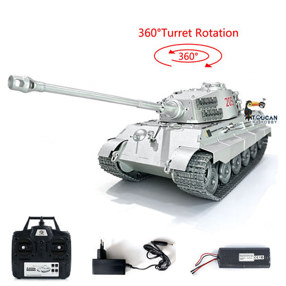 Heng Long 1/16 RC Tank King Tiger 3888 - Metal Track & Chassis RTR BB Firing