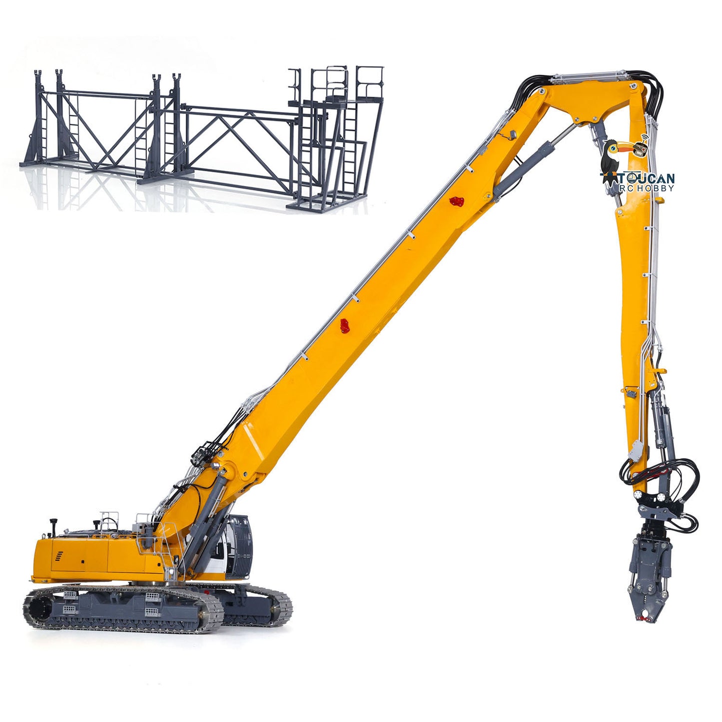 Second Hand Heavy Machine 1/14 RC Full Hydraulic Demolition Excavator LESU LR960 Digger Car