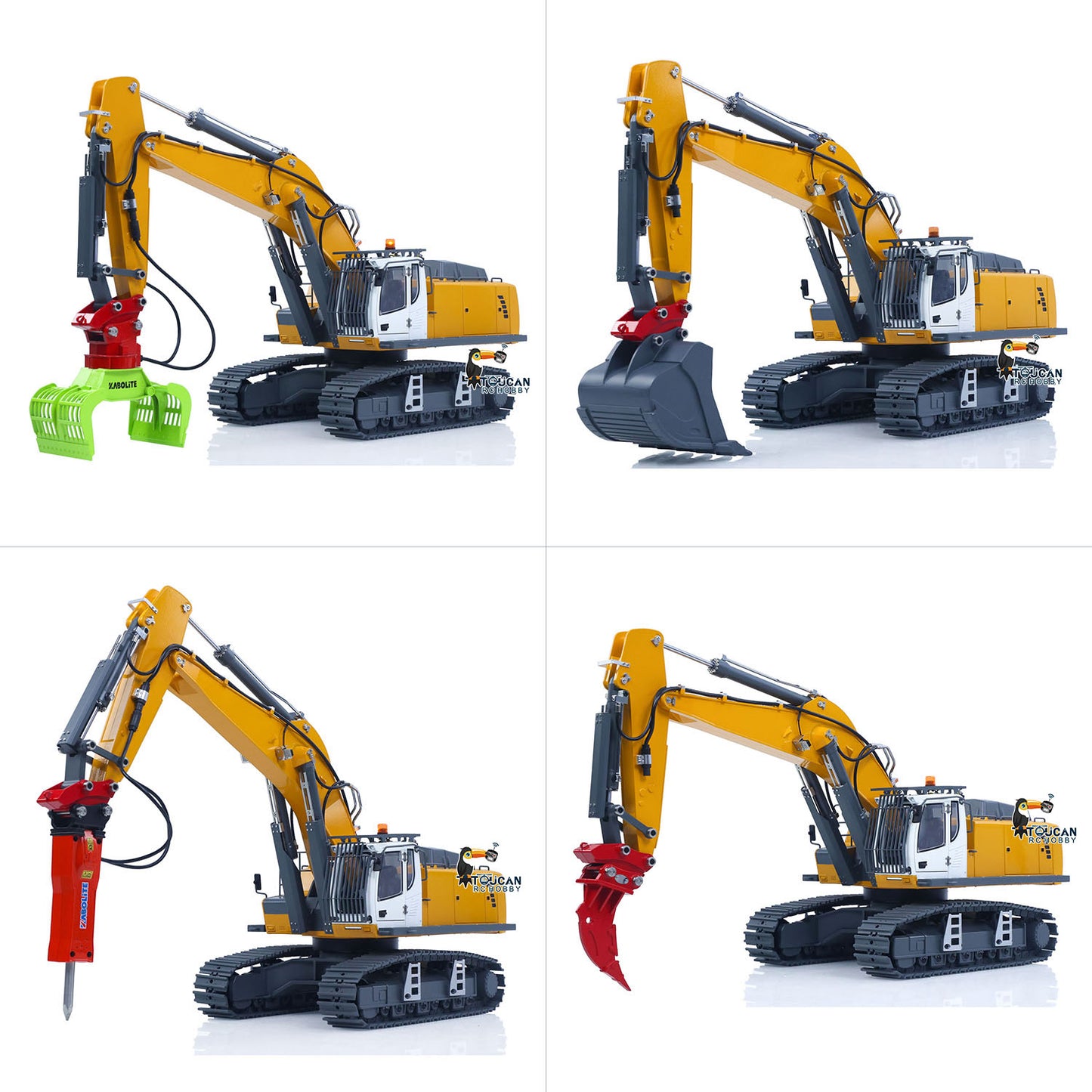 US Stock KABOLITE 1/18 K962 100S Remote Control Hydraulic Excavator RC Digger Electric Claw Ripper Hammer Construction Car Machine Toys
