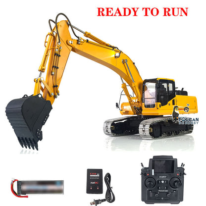 LESU PC360 1/14 RC Metal Hydraulic Excavator RTR Truck Model Cabin Roof Safety Net Hydraulic Quick Coupler Grab Bucket