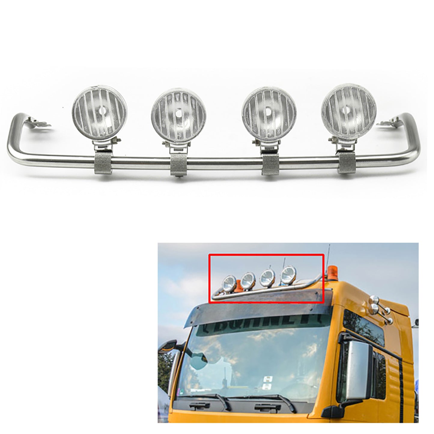LESU Parts Metal Spotlight Toplight Lamp for 1/14 TGX26.540 Highline Tractor Truck DIY TAMIIYA RC Car Model Wagon Lorry