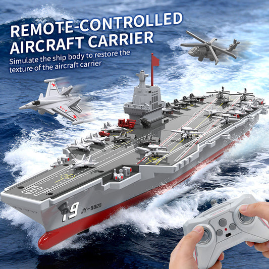 TOUCAN RC HOBBY JJRC S27 Remote Control Aircraft Carrier Ship Model RC Water Spray Boat Dual Motor 2 Speed Automatic Out of Water Power Cut Off