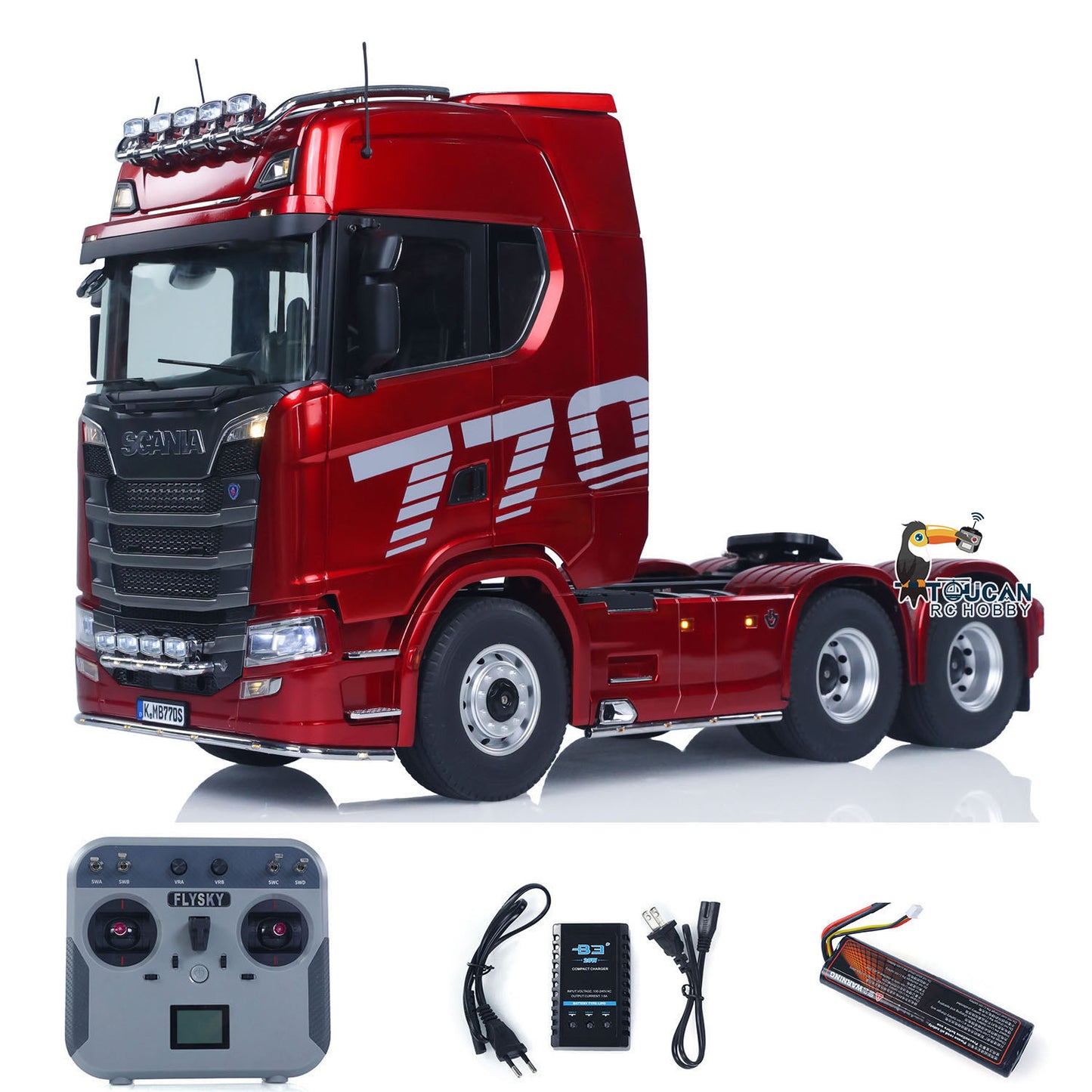 Fast Free Shipping KABOLITE 1/14 770S 100 RC Tractor Truck 6x6 Remote Control Lorry Car 2Speed Gearbox Differential Lock Battery Radio RTR Model