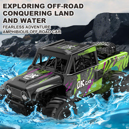 1:18 RC Off Road Car Q191 Waterproof Remote Control Amphibious Vehicle 360 Rotation Stunt Car Electric 4WD Ready To Run Battery