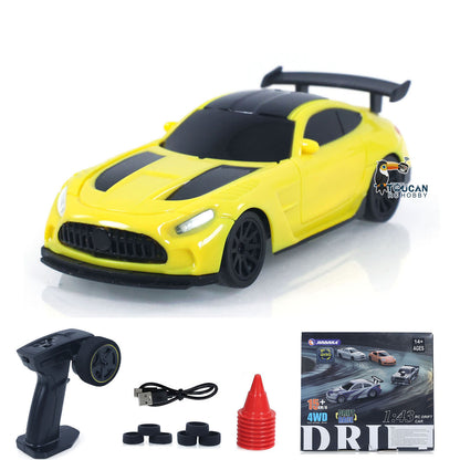 US Stock 4310G RC Drift Car Ready to Run Motor ESC Servo Gyroscope LED Lights Battery Indoor Outdoor Racing Mini Car Gift for Adults