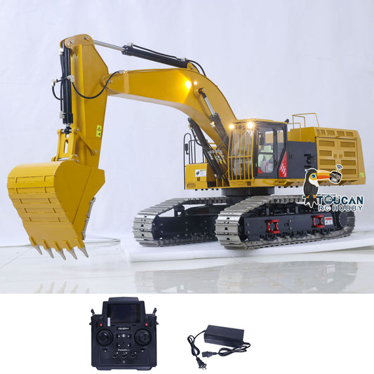 150KG! Metal 1/8 390F RC Hydraulic Excavator Heavy Duty Construction Vehicles Remote Control Digger ESC Servo RTR Light Sound System