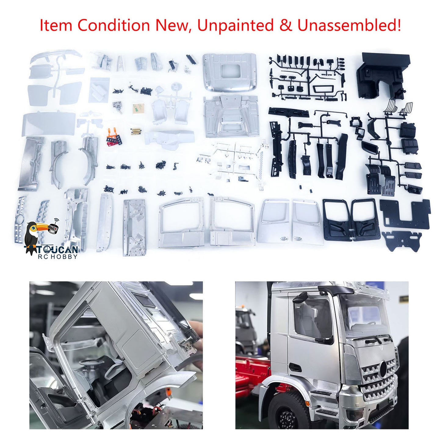 MODO Metal Unassembled Cabin Shell Buckle Light System for 1/14 RC Tractor Truck Lorry Vehicle DIY for Hobby Model Enthusiast
