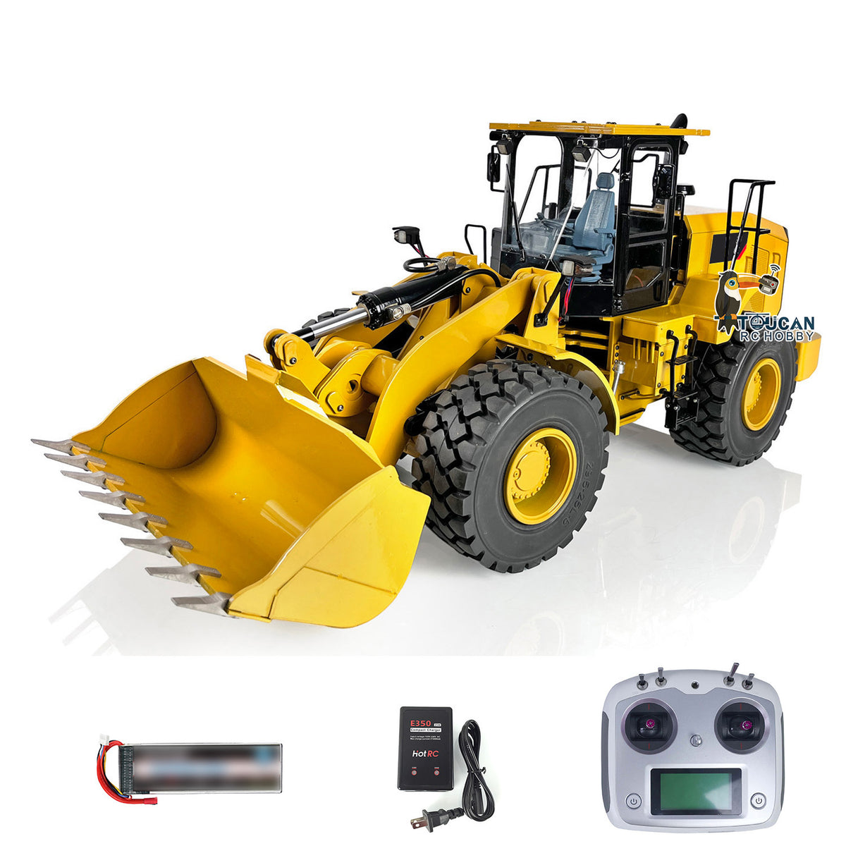 TOUCAN RC HOBBY JZModel DIM C95 Radio Controlled Loader Metal 1/12 Hydraulic Car Cab Interior Decorative Part Light Sound Motor Servo Assembled Painted
