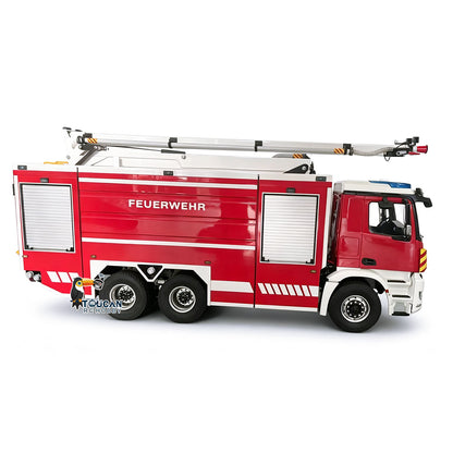 TOUCAN RC HOBBY 3363 1/14 6x4 RC Folding Aerial Ladder Fire Truck Metal Chassis Remote Control Water Spray Trucks 2-Speed Transmission LED Sound