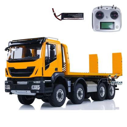 1/14 8X8 RC Hydraulic Wrecker Truck 2Speed Remote Control Road Rescue Vehicle CNC Axle Differential Locks Light System Battery