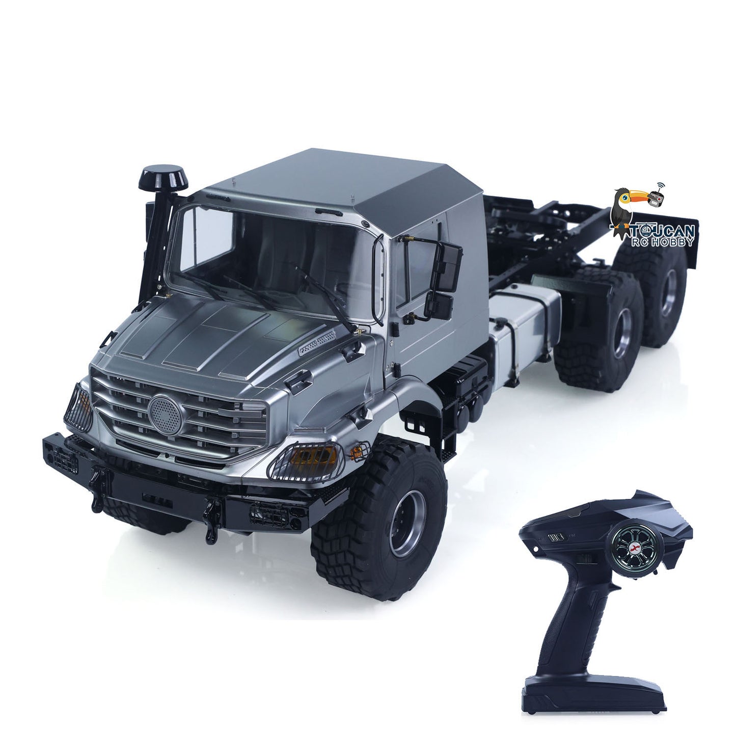 JDModel 218 1/14 6*6 Plastic RC Tractor Truck Kit/PNP 2-Speed Transmission Hobbywing Brushed ESC Motor Differential Lock DIY Model for Enthusiasts