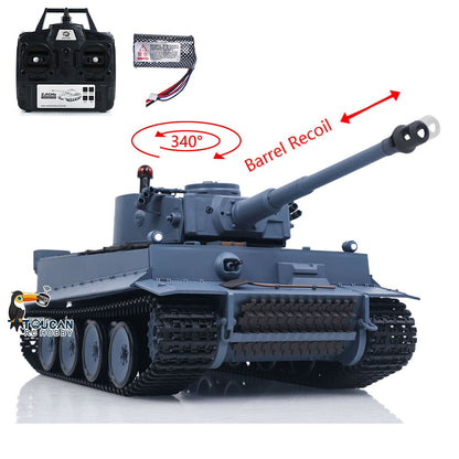 TOUCAN RC HOBBY Henglong 1/16 TK7.0 Plastic German Tiger I RTR RC Tank 3818 Infrared Combat BB Sounds Lights Smoke Model Metal Barrel Recoil