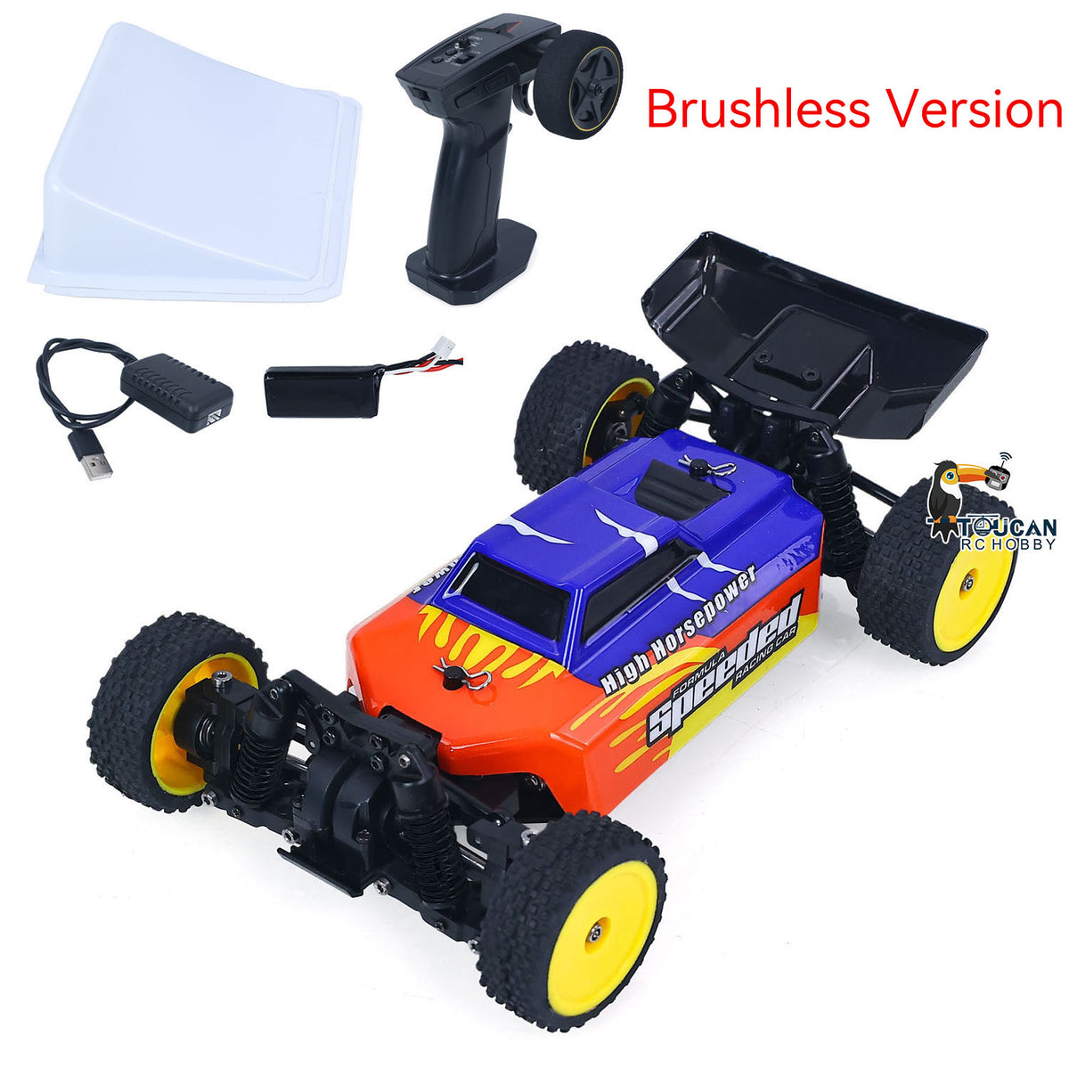 TOUCAN RC HOBBY US Stock 45KM/H High Speed 1/24 Electric Remote Control Off Road Car Model 2401AH Ready To Run RC Vehicle Model Brushless Motor Battery