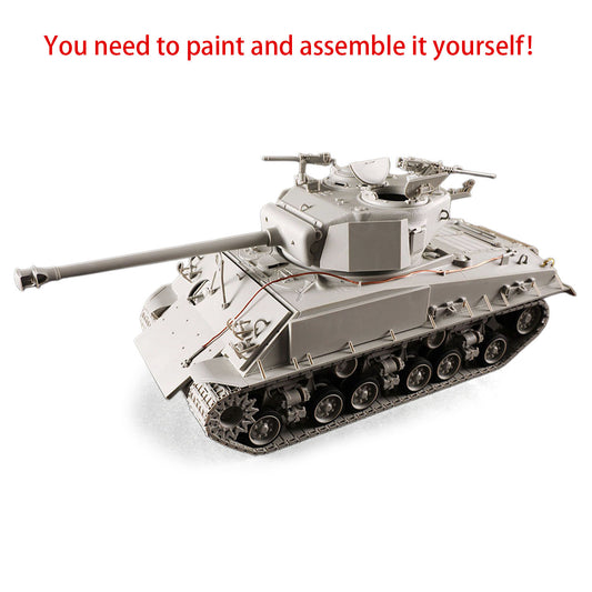 US Stock 61621 I Love Kit 1/16 M4A3E8 Thunder VII Medium Tank Plastic Model Kit Metal Gun Barrel Anchor Copper Cable For Advanced Player