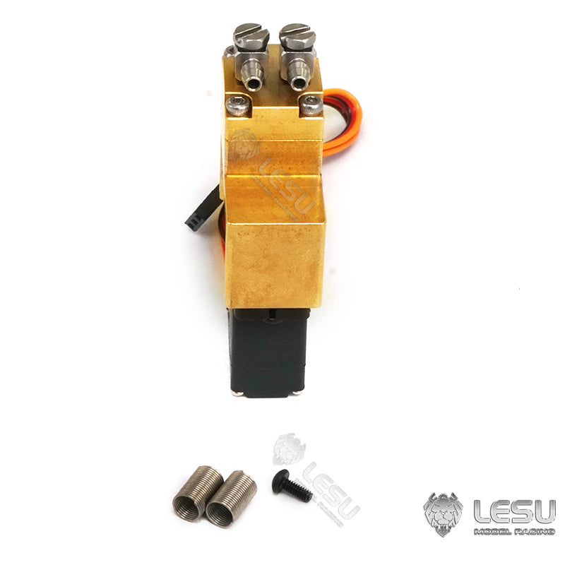 LESU Metal Hydraulic Switch Valve 1524/Lock Valve 1538 comes with 1PC Servo for 1/14 RC Excavator Loader Bulldozer Remote Control Construction Vehicles Trucks DIY Model