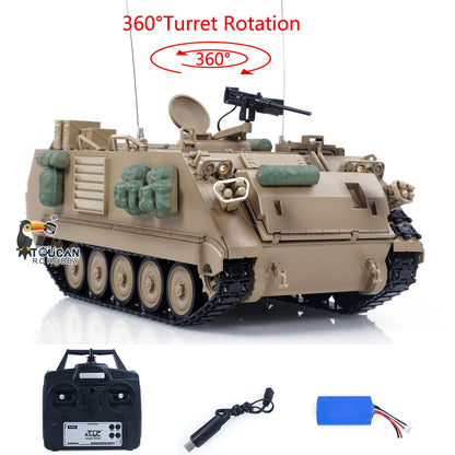 Fast Free Shipping Tongde 1/16 RC Military Tank M2412-C M113A2 APC Turret Rotation 360 Degree Infrared LED Light Sound Remote Control Electric Toy