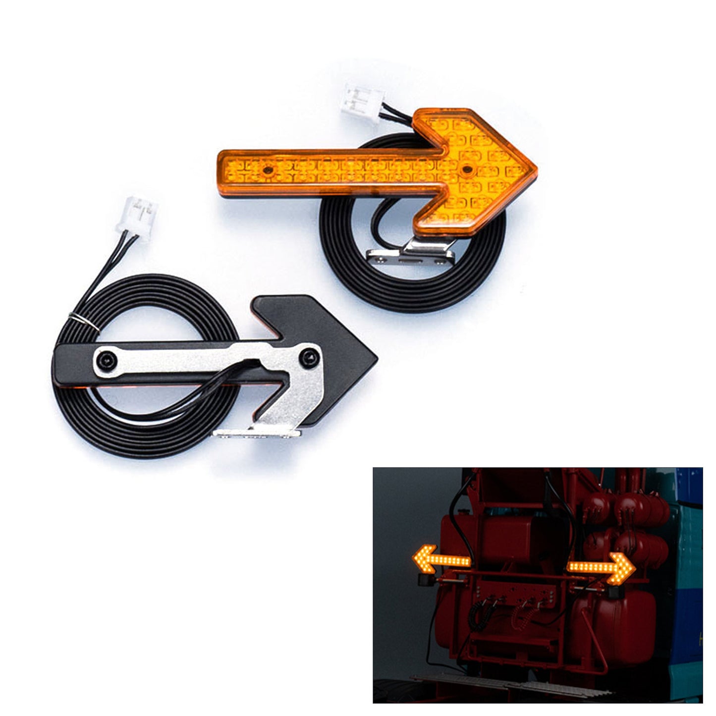 Plastic Arrow Signal Light LED Lamp for 1/14 DIY TAMIYA RC Tractor Truck Hydraulic Dumper Remote Control Lorry Car Trailer