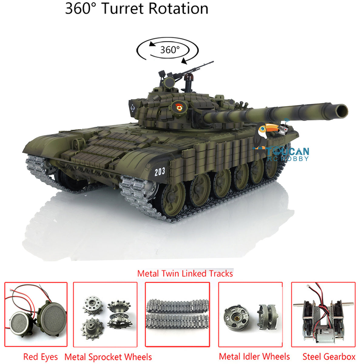 TOUCAN RC HOBBY Henglong 1/16 6.0S Tank Parts Metal Smoke Gearbox Unit Car Model DIY TOUCAN RC HOBBY Henglong 1/16 6.0S Tank Parts Metal Smoke Gearbox Unit Car Model DIY