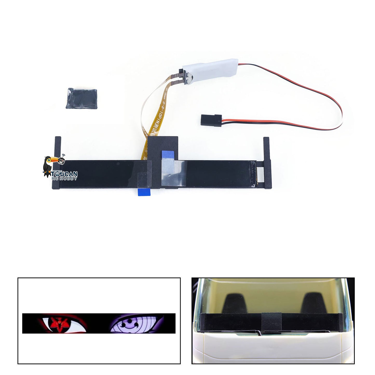 Plastic BITRC LHY Soul Eye LED Light for DIY Tamiya 1:14 Remote Control Tractor Truck 544x72 Resolution 6V Voltage Plug and Play