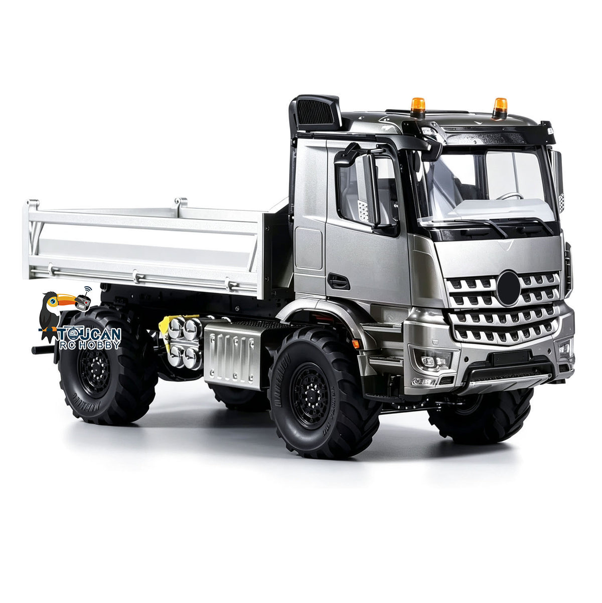TOUCAN RC HOBBY 3363 MODO 1/14 4x4 Metal Remote Control Hydraulic Dumper 2Speed Gearbox Differential Locks RC Tipper Model ST8 Radio Light Sound