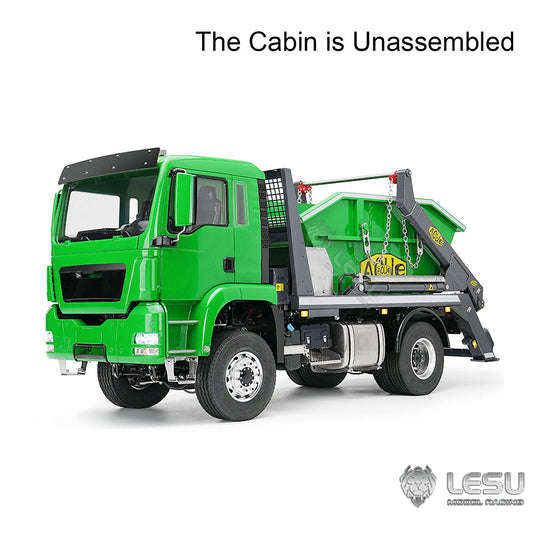 LESU 4X4 1/14 RC Hydraulic Swing Arm Garbage Truck Skip Loader TGS Paintied Car Unassembled KIT Simulation Vehicle Model DIY