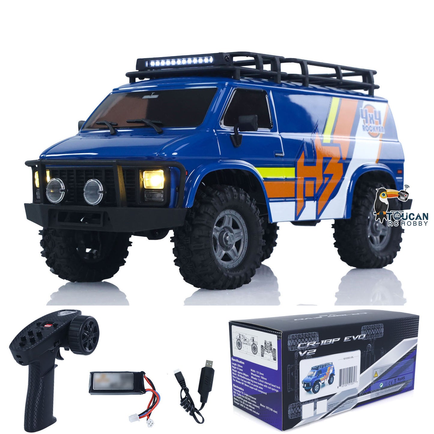 In Stock 4WD Hobby Plus 1/18 RC Rock Crawler CR18P 1810503 2Speed Electric Radio Controlled Off Road Vehicle Portal Axle FlySky Radio