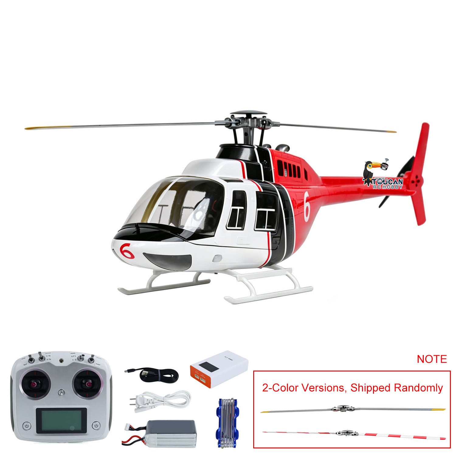 TOUCAN RC HOBBY RC Scale Army Helicopter FLYWING 206 V3 RTF Smart Dron