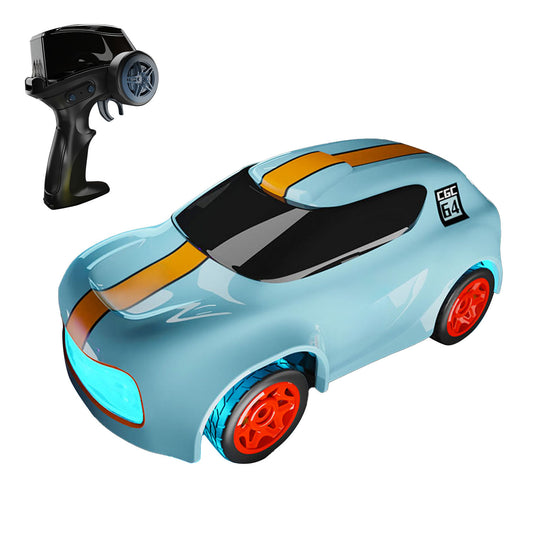 1/64 RC MINI High Speed Desktop Drift Car Q197 2.4Ghz Remote Control Four Wheel Drive Car Model RTR Battery Colorful Lights