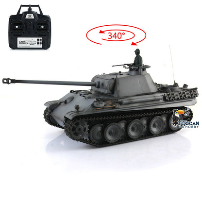 TOUCAN RC HOBBY Heng Long 1/16 Plastic Radio Control Tank 3879 7.0 German Panther G RTR Tank 2.4G w/ Engine Sound Smoking Gearbox on RC Tank