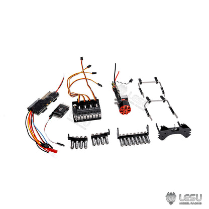 LESU 44023 1/14 Metal RC Off-Road All-Terrain Light Truck Car Remote Controller and Receiver 3 Speed Transmission Smoke Unit Light Sound System