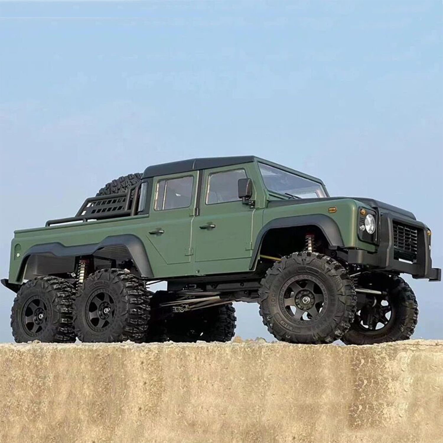 Scale Rc Crawler 1/10 Scale 6WD RC Pick-up Rock Crawler Off-Road Truck Lights Sounds 2 ...