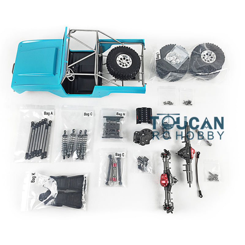 TFL 1/10 4WD Radio Controllrd Cars Rock Crawler Unassembeld Shell Body Metal Chassis DIY Model Electric Vehicles 4WD