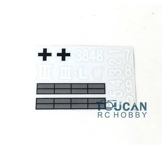 TOUCAN RC HOBBY Heng Long 1/16 Scale German Panzer III L RC Tank 3848 Decoration Decal
